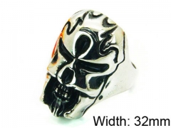 HY Stainless Steel 316L Man Skull Rings-HY22R0666HIQ