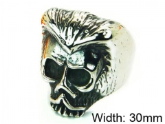 HY Stainless Steel 316L Man Skull Rings-HY22R0604H2S