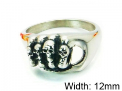 HY Stainless Steel 316L Man Skull Rings-HY22R0653HAA