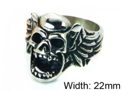 HY Stainless Steel 316L Man Skull Rings-HY22R0961HIA