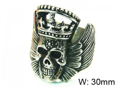 HY Stainless Steel 316L Man Skull Rings-HY22R0742HJA