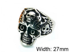 HY Stainless Steel 316L Man Skull Rings-HY22R0508HIA