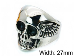 HY Stainless Steel 316L Man Skull Rings-HY22R0011HIS