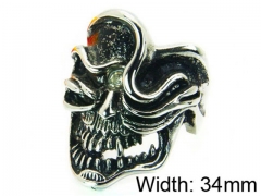 HY Stainless Steel 316L Man Skull Rings-HY22R0776HIX