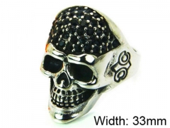 HY Stainless Steel 316L Man Skull Rings-HY22R0759HKX