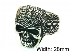 HY Stainless Steel 316L Man Skull Rings-HY22R0692HIV