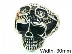 HY Stainless Steel 316L Man Skull Rings-HY22R0882HIG