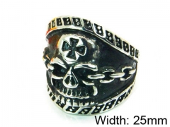 HY Stainless Steel 316L Man Skull Rings-HY22R0659HIW