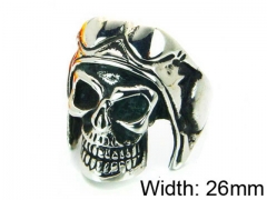 HY Stainless Steel 316L Man Skull Rings-HY22R0959H2B