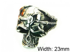 HY Stainless Steel 316L Man Skull Rings-HY22R0746H2V