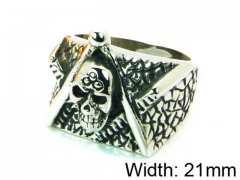 HY Stainless Steel 316L Man Skull Rings-HY22R1239HIV