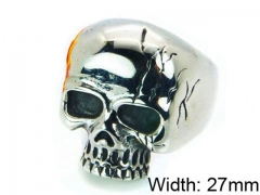 HY Stainless Steel 316L Man Skull Rings-HY22R0945HIA