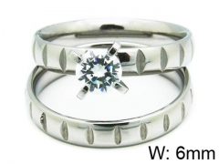 HY Stainless Steel 316L Lady Lover Rings-HY06R0249N0