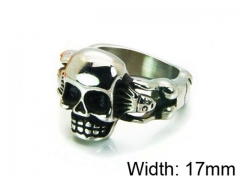 HY Stainless Steel 316L Man Skull Rings-HY22R0564HIQ