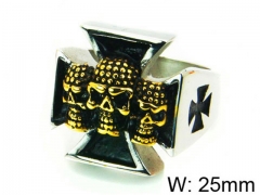 HY Stainless Steel 316L Man Skull Rings-HY22R0685HKF