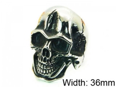 HY Stainless Steel 316L Man Skull Rings-HY22R0679HIE