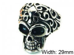 HY Stainless Steel 316L Man Skull Rings-HY22R0718H2E