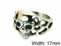 HY Stainless Steel 316L Man Skull Rings-HY22R1265HXX