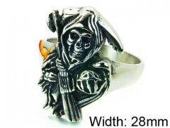 HY Stainless Steel 316L Man Skull Rings-HY22R0826H2T