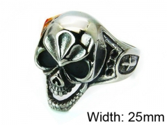 HY Stainless Steel 316L Man Skull Rings-HY22R0071HIA