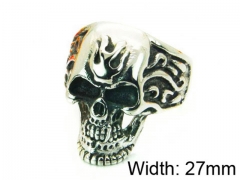 HY Stainless Steel 316L Man Skull Rings-HY22R0658HIR