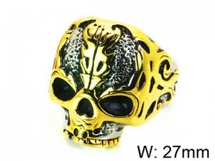 HY Stainless Steel 316L Man Skull Rings-HY22R1330HJQ