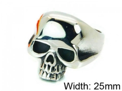 HY Stainless Steel 316L Man Skull Rings-HY22R1012H2R