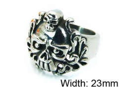 HY Stainless Steel 316L Man Skull Rings-HY22R1078HIC