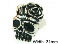 HY Stainless Steel 316L Man Skull Rings-HY22R0733HIA