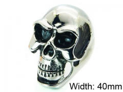 HY Stainless Steel 316L Man Skull Rings-HY22R0909HKS