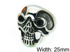 HY Stainless Steel 316L Man Skull Rings-HY22R0072HIG