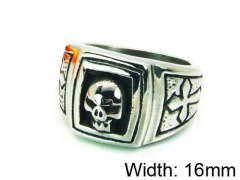 HY Stainless Steel 316L Man Skull Rings-HY22R1022HIR