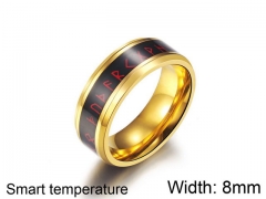 HY Jewelry Titanium Steel Temperature Sensing Rings-HY007R0225HDL