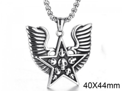 HY Wholesale Stainless steel 316L Skull Pendant (not includ chain)-HY0001P0190HKE