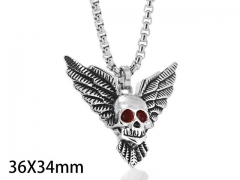 HY Wholesale Stainless steel 316L Skull Pendant (not includ chain)-HY0001P0230HLW