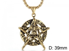 HY Wholesale Stainless steel 316L Skull Pendant (not includ chain)-HY0001P0046HMY