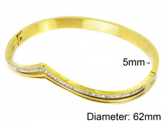 HY Wholesale Stainless Steel 316L Bangle(Crystal)-HY80B0863HPZ