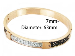 HY Wholesale Stainless Steel 316L Bangle(Crystal)-HY80B0879HOE