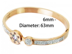 HY Wholesale Stainless Steel 316L Bangle(Crystal)-HY80B0867HOA