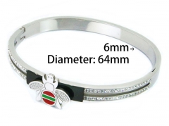 HY Wholesale Stainless Steel 316L Bangle(Crystal)-HY80B0880HMX