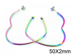 HY Wholesale Stainless Steel 316L Cheap Earrings-HY08E0108JB