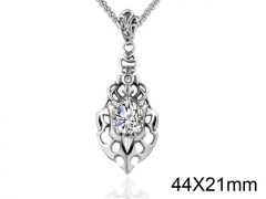 HY Wholesale Stainless steel 316L Crystal or Zircon Pendant (not includ chain)-HY0011P0008