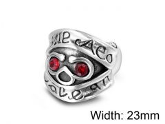 HY Wholesale Titanium Steel CZ/Stone Rings-HY0011R179