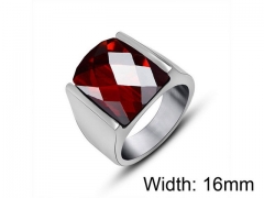 HY Wholesale Titanium Steel CZ/Stone Rings-HY0011R111