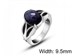 HY Wholesale Titanium Steel CZ/Stone Rings-HY0011R182