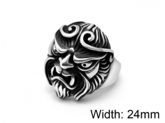 HY Wholesale Titanium Steel Popular Skull Rings-HY0011R163