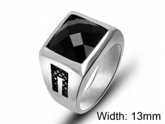 HY Wholesale Titanium Steel CZ/Stone Rings-HY0011R127