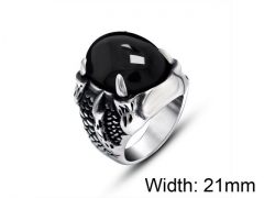 HY Wholesale Titanium Steel CZ/Stone Rings-HY0011R186