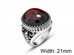 HY Wholesale Titanium Steel CZ/Stone Rings-HY0011R107