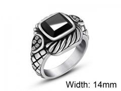 HY Wholesale Titanium Steel CZ/Stone Rings-HY0011R190